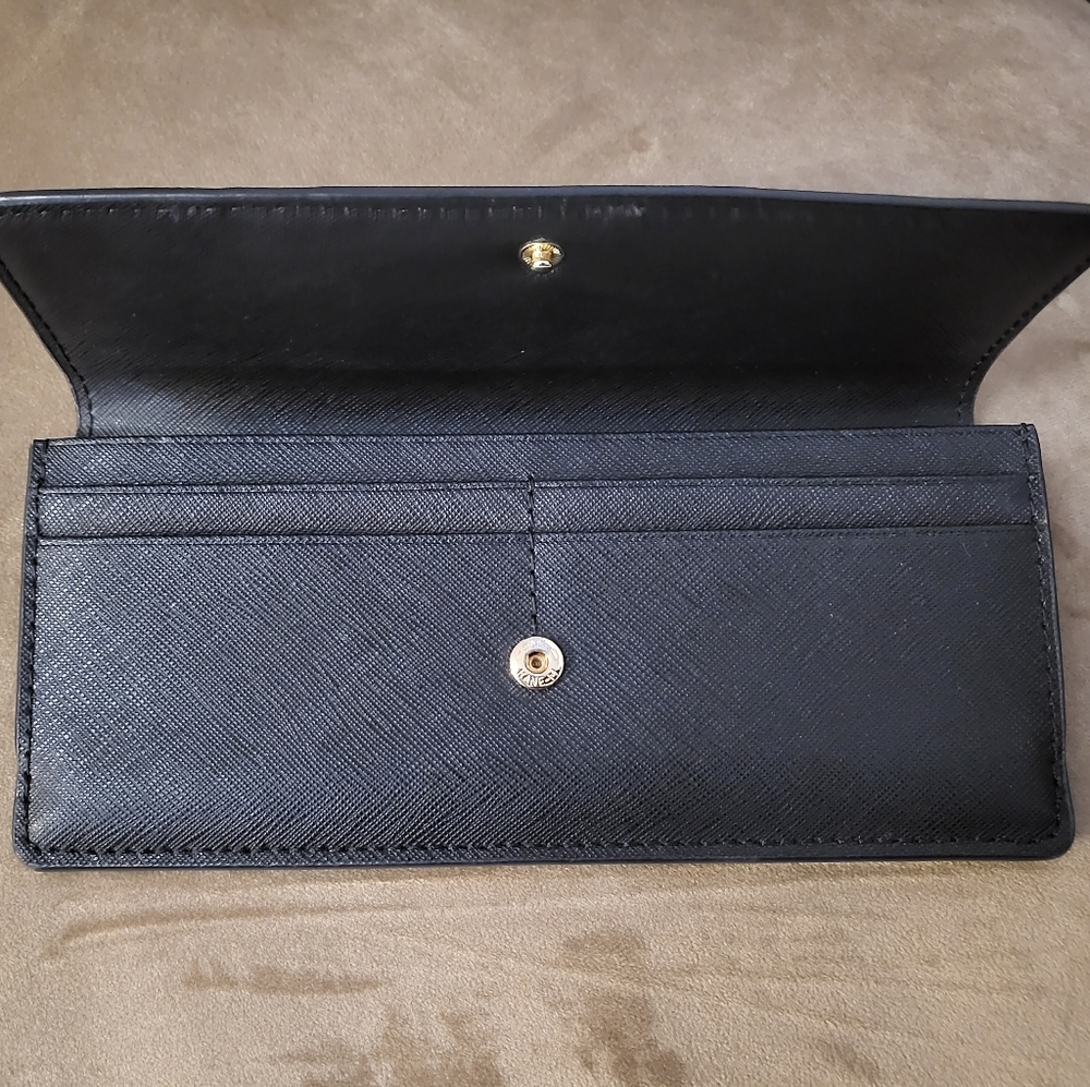Michael Kors Black Leather Slim Bi-Fold Wallet - Picture 2 of 5